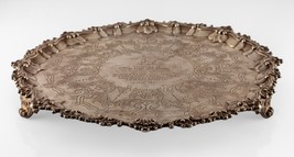Ab Savory &amp; Sons Argent Sterling 12 &quot; Salver Dédié À Rev.Parkin 1865 - $71,606.79 MXN