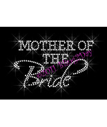 Mother of the Bride - Iron on Rhinestone Transfer Bling Hot Fix Bridal B... - £4.77 GBP