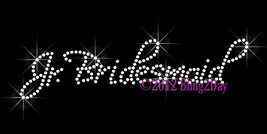 Jr. Bridesmaid - Junior - Iron on Rhinestone Transfer Bling Hot Fix Bridal Bride - $5.99