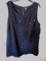 Women&#39;s Worthington Grommet Tunic Shirt Plus 0X Black NEW - £11.34 GBP