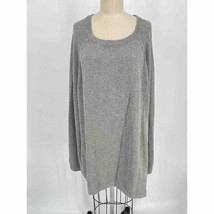 NWT Iman Sweater Poncho Sz XL/1X Gray Knit Draped Cape - £21.68 GBP