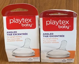 Playtex baby Angled Nipple - Fast Flow 3-6M 2 Packs or Total of 4 Nipples NEW - $9.99