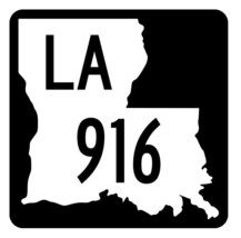 Louisiana State Highway 916 Sticker Decal R6193 Highway Route Sign - $1.45+