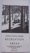 Vintage Iowa’s State-Owned Recreation Areas &amp; Map Brochure  - £4.73 GBP