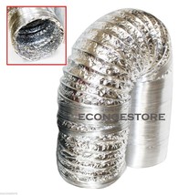 Aluminum Air Ducting 8&quot; Inch x 25&#39; Feet Air Ventilation Non-Insulated - £28.12 GBP