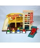 Complete Vintage Fisher Price Little People 930 Parking Garage Set 1025!!! - €85,98 EUR