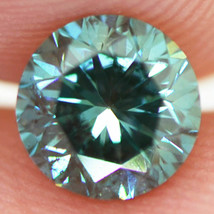 Loose Blue Diamond Round Shape Fancy Color Real Certified 0.80 Carat SI2 Enhance - £455.63 GBP