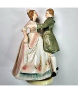 Vintage Sankyo Japan Music Box Dancing Rotate Colonial Couple 8in Décor ... - $623.82 MXN
