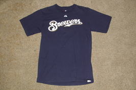 Milwaukee Brewers JJ Hardy #7 T-Shirt Blue Mens Size M (Medium) MLB - £7.86 GBP