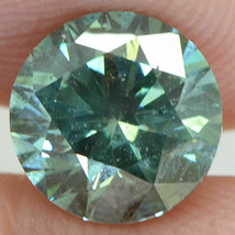 Loose Round Shape Diamond Fancy Green Color 1.98 Carat VS2 Certified Enhanced - £2,156.68 GBP