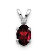 14K White Gold Diamond and Garnet Birthstone Pendant - $162.49 CAD