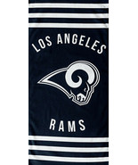 NFL Los Angeles LA Rams Beach Towel 30x60 -  Horizontal Stripes - £10.97 GBP