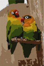 Pepita Needlepoint Canvas: Two Parrots, 7&quot; x 10&quot; - £39.28 GBP+