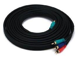 15 ft. 3-RCA Component Video Coaxial Cable - (RG-59/U) - 22AWG - Black - £17.48 GBP