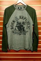 Men&#39;s Rock &amp; Republic Slim Fit Long Sleeve Motorcycle Graphic T-shirt Gr... - £11.81 GBP