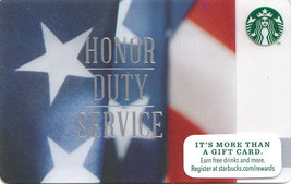 Starbucks 2014 Duty, Honor, Service Collectible Gift Card New No Value - £3.97 GBP