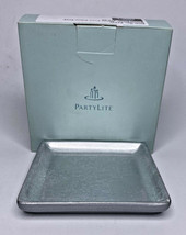 PartyLite Silver-Tone Pillar Candle Holder Tray 4&quot; Retired NIB PLB1/P7846 - $16.99