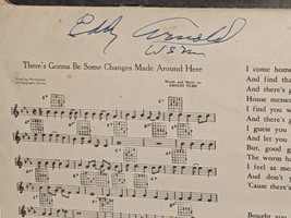 Eddy Arnold Signed Autographed Vintage Opry House Ernest Tubbs Country Singer - £14.24 GBP