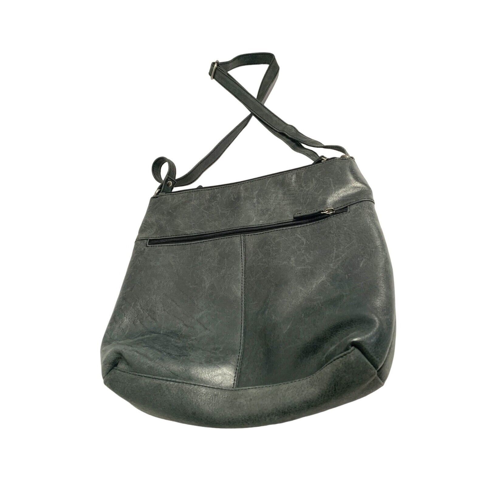 Jack George PUrse Handbag Crossbody Shoulder Leather Green 13x10.5x3 - £21.53 GBP
