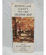 Vintage Rensselaer County New York Highway Map With Scenic And Historic ... - $23.76