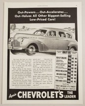 1941 Print Ad &#39;41 Chevrolet 4-Door Cars with 90-HP Engines Chevy Detroit,MI - £9.76 GBP