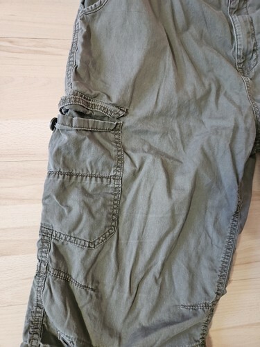 Arizona Jeans Cargo Shorts, Button 100% Cotton, Men's Size 33, Gray/Green Item image 2