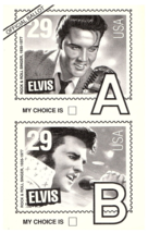 Elvis Us Postal Poll Official Ballot Choices Of America Postcard Unused - £4.61 GBP