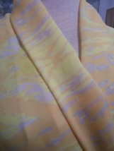 4.3yd Stunning Yellow Gold Print Italian Pure Silk Double Georgette Fabrics Dres - £71.76 GBP