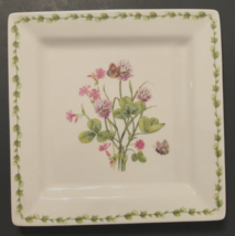 GRACIE China Botanic Flower Butterfly Square White Flowers Dinner Plate ... - £10.15 GBP