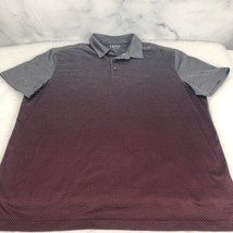 Izod Golf Mens Sz Xl Polo Shirt Maroon Gray Heathered - £8.68 GBP