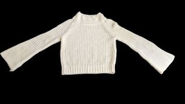 Maeve Anthropologie Sweater Beige Dionne Bell Sleeve Wool Blend Small - £19.37 GBP