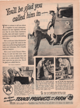 1945 Texaco You&#39;ll Be Glad You Called Him In Win The War Marfak print ad... - £11.39 GBP