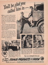 1945 Texaco You&#39;ll Be Glad You Called Him In Win The War Marfak print ad... - £11.25 GBP