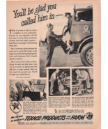 1945 Texaco You&#39;ll Be Glad You Called Him In Win The War Marfak print ad... - £11.20 GBP