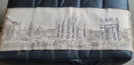 Vintage Milano Italy Wall Hanging Tapestry Table Runner 52 x 18 Machine ... - $104.49