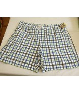 Men&#39;s Joe Boxer Swim Trunks Board Shorts XXL Blue Green Plaid New W Tags - $22.53 CAD