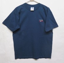 Vtg Converse All Star T shirt USA Made Size L Navy Blue Embroidered Patch - £19.89 GBP
