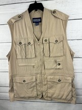 Lands&#39; End Nylon Safari Jacket Vest Men&#39;s Large 42-44 Fishing Camera Hun... - $19.64