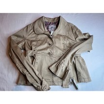 Novi Jacket Womens Large Tan Blazer Coat Button Up Academia Phoebe Buffe... - $14.00