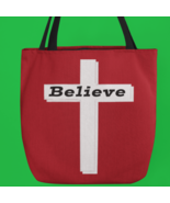AOP Tote Bag &quot;Believe&quot; in 3 Sizes - $24.74+