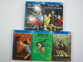 Franklin W Dixon The Hardy Boys Stories Series Hardcover 5 Book Blue Cover Lot - £16.38 GBP