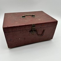 Vintage Homemade Fishing Box With Handmade Lures And Fishing Gear Weight... - $44.99