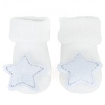 Bam Bam New Baby Rattle Socks With Stars 03 Months Blue - £8.93 GBP