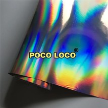 Holographic Laser Chrome Iridescent Car Wrap Vinyl Film Auto Tint Stickers Black - £96.10 GBP