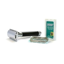 Edwin Jagger Imitation Ebony Double Edge Safety Razor With Pack Of 5 Bla... - $60.00