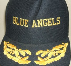USN US Navy baseball ballcap Blue Angels with &quot;scrambled eggs&quot;  made in USA - £15.98 GBP
