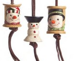 Demdaco Sewing spool Family Christmas Ornaments Set of 3 Momma  poppa baby  - $21.19