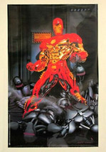 1995 Iron Man Poster: Original 34x22 Marvel Comics Invincible Ironman 90s Pin-up - £46.73 GBP