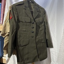 USMC Marine Corps Dress Alpha Green w/pants/Tie/Shirts LCPL Coat Size 39s NAMED - £77.97 GBP