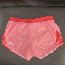 Under Armour Heat Gear Peach/Orange Athletic Gym Shorts Drawstring Women... - $3.95